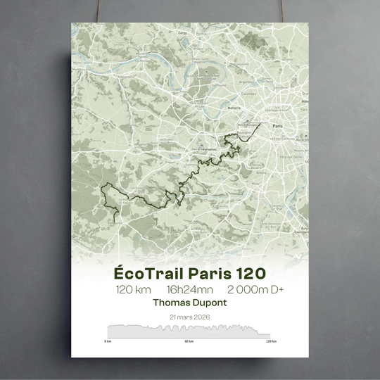 Mon ÉcoTrail Paris 120 - Affiche ÉcoTrail Paris personnalisée