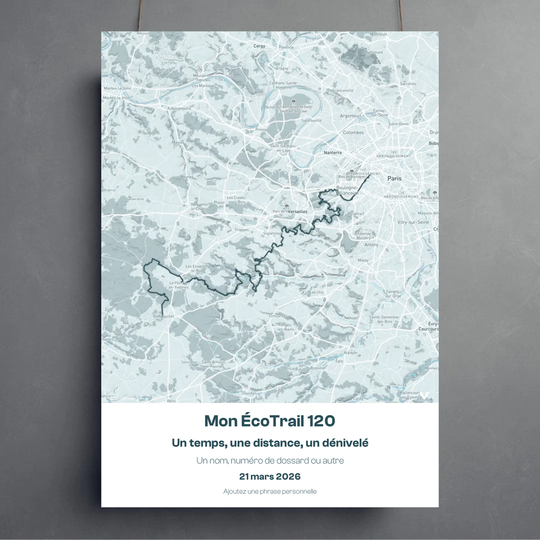 Mon ÉcoTrail Paris 120 - Affiche ÉcoTrail Paris personnalisée