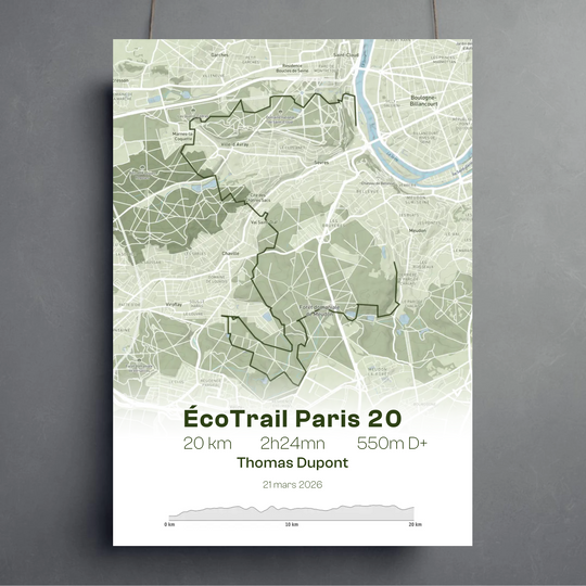 Mon ÉcoTrail Paris 20 - Affiche ÉcoTrail Paris personnalisée