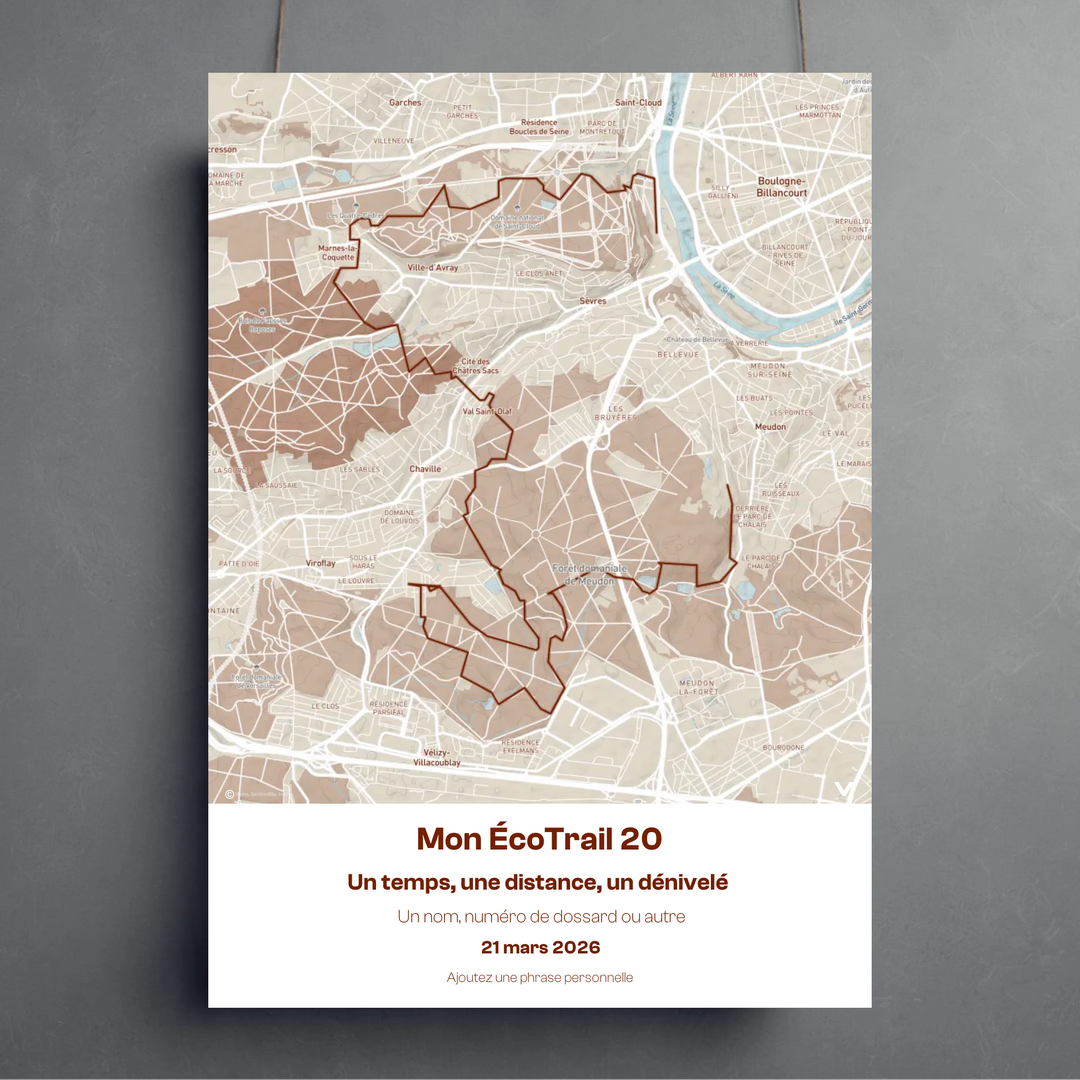 Mon ÉcoTrail Paris 20 - Affiche ÉcoTrail Paris personnalisée