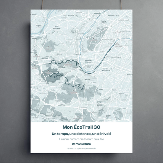 Mon ÉcoTrail Paris 30 - Affiche ÉcoTrail Paris personnalisée
