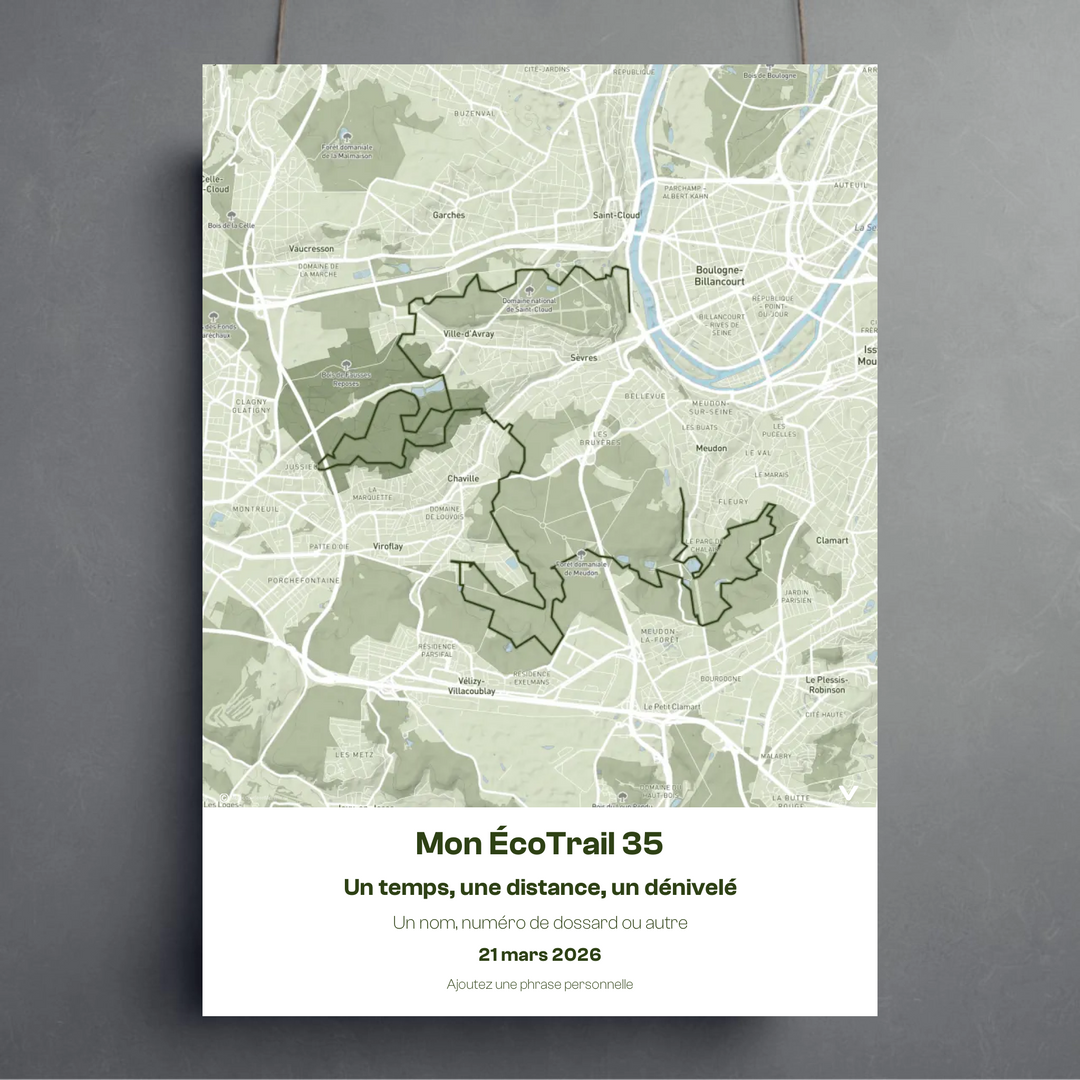 Mon ÉcoTrail Paris 35 - Affiche ÉcoTrail Paris personnalisée
