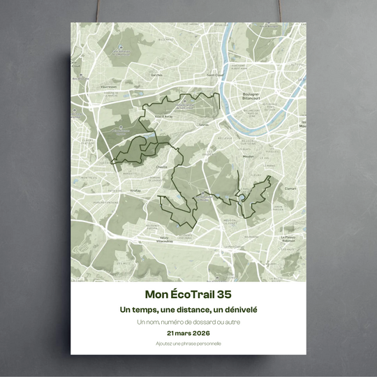 Mon ÉcoTrail Paris 35 - Affiche ÉcoTrail Paris personnalisée