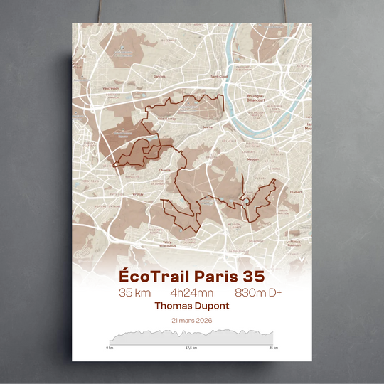Mon ÉcoTrail Paris 35 - Affiche ÉcoTrail Paris personnalisée