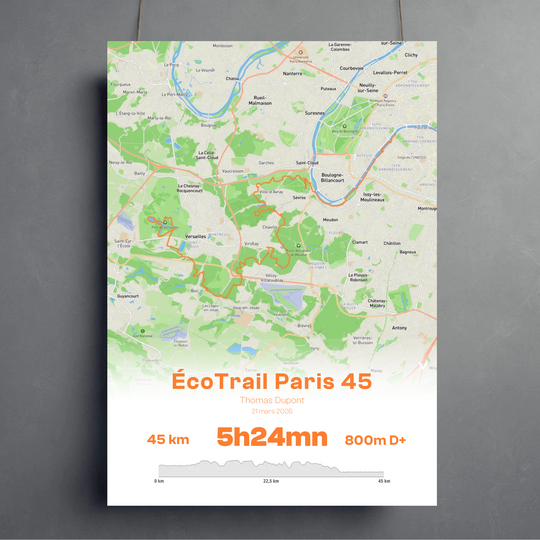 Mon ÉcoTrail Paris 45 - Affiche ÉcoTrail Paris personnalisée