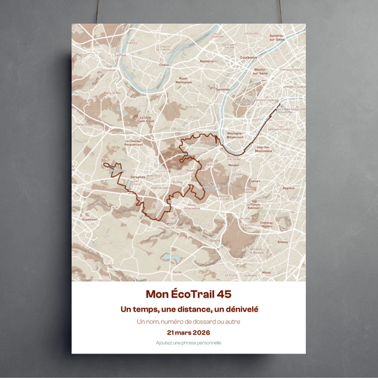 Mon ÉcoTrail Paris 45 - Affiche ÉcoTrail Paris personnalisée
