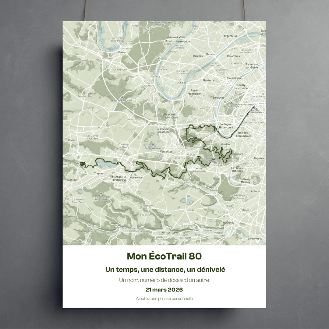 Mon ÉcoTrail Paris 80 - Affiche ÉcoTrail Paris personnalisée
