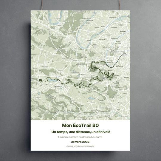 Mon ÉcoTrail Paris 80 - Affiche ÉcoTrail Paris personnalisée
