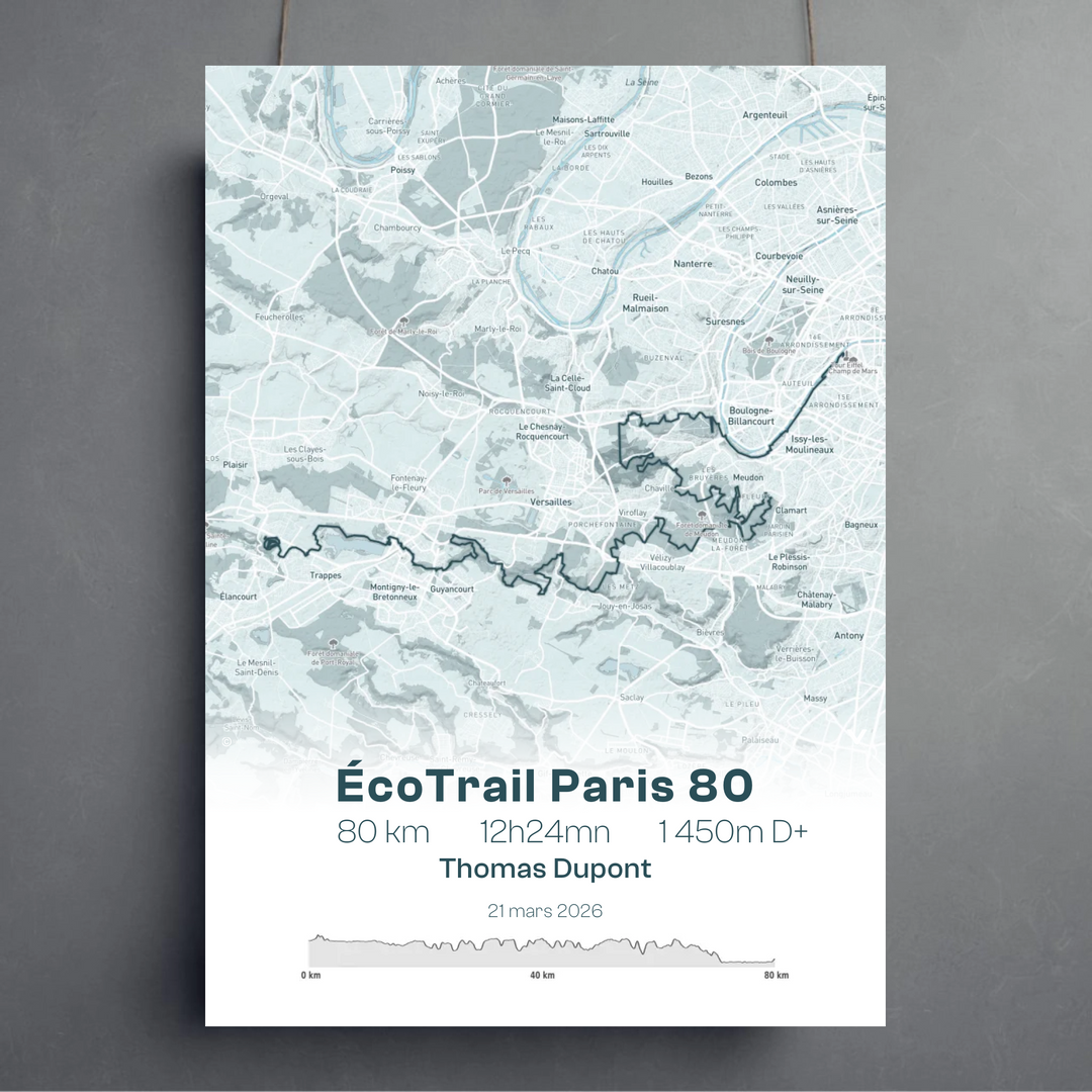 Mon ÉcoTrail Paris 80 - Affiche ÉcoTrail Paris personnalisée