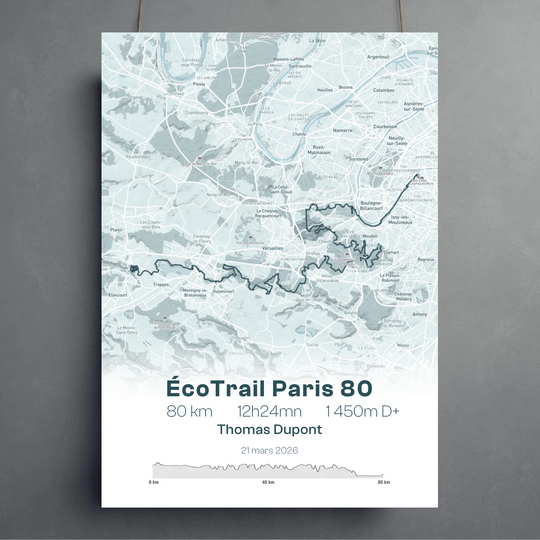 Mon ÉcoTrail Paris 80 - Affiche ÉcoTrail Paris personnalisée