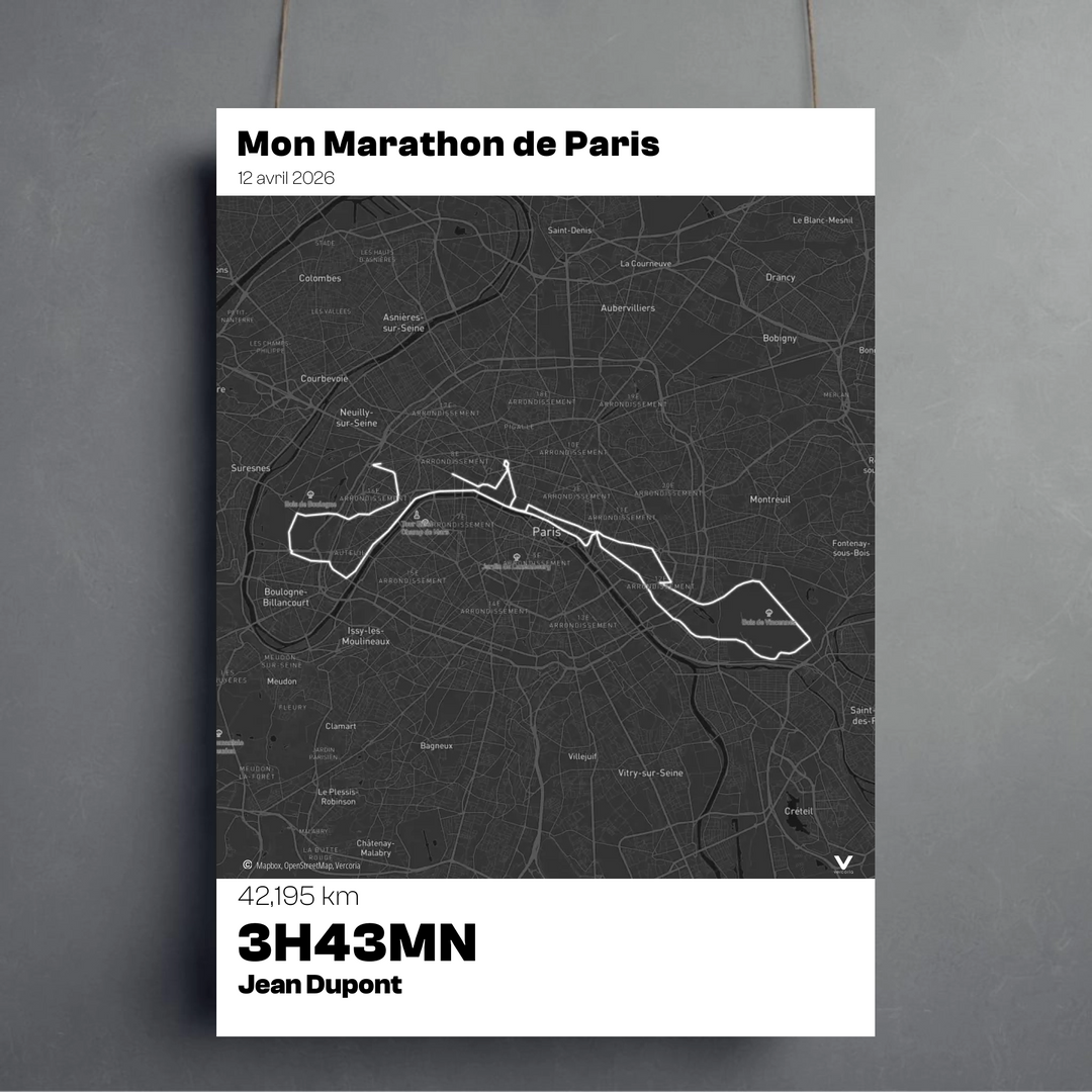 Mon Marathon de Paris – Affiche marathon personnalisée