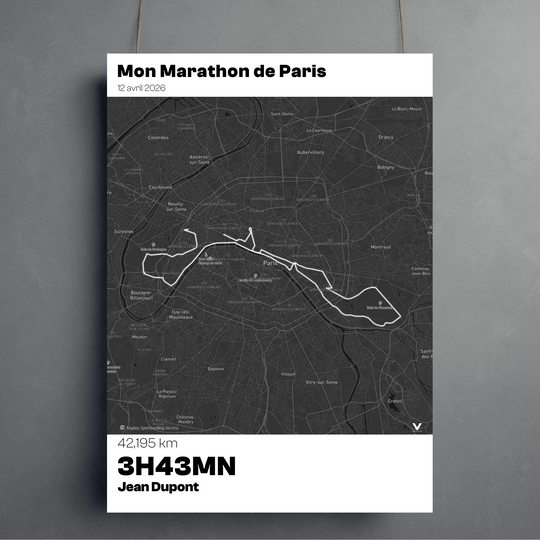 Mon Marathon de Paris – Affiche marathon personnalisée