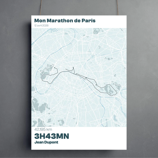 Mon Marathon de Paris – Affiche marathon personnalisée