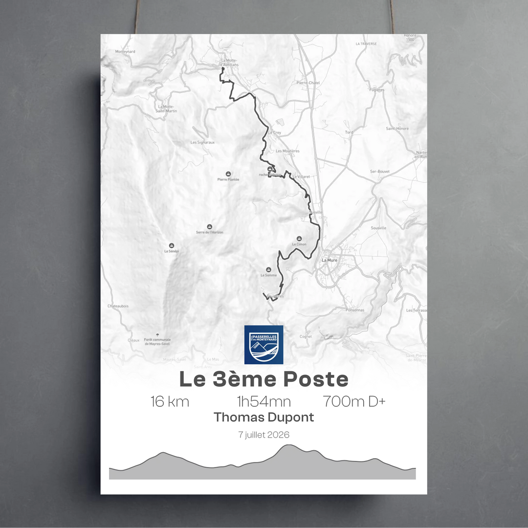 Affiche Trail des Passerelles du Monteynard - Le 3ème Poste
