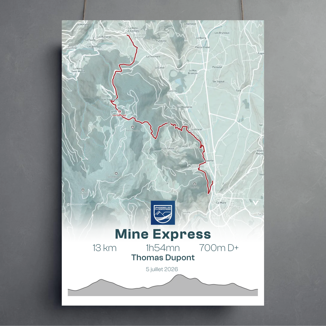 Affiche Trail des Passerelles du Monteynard - Mine Express
