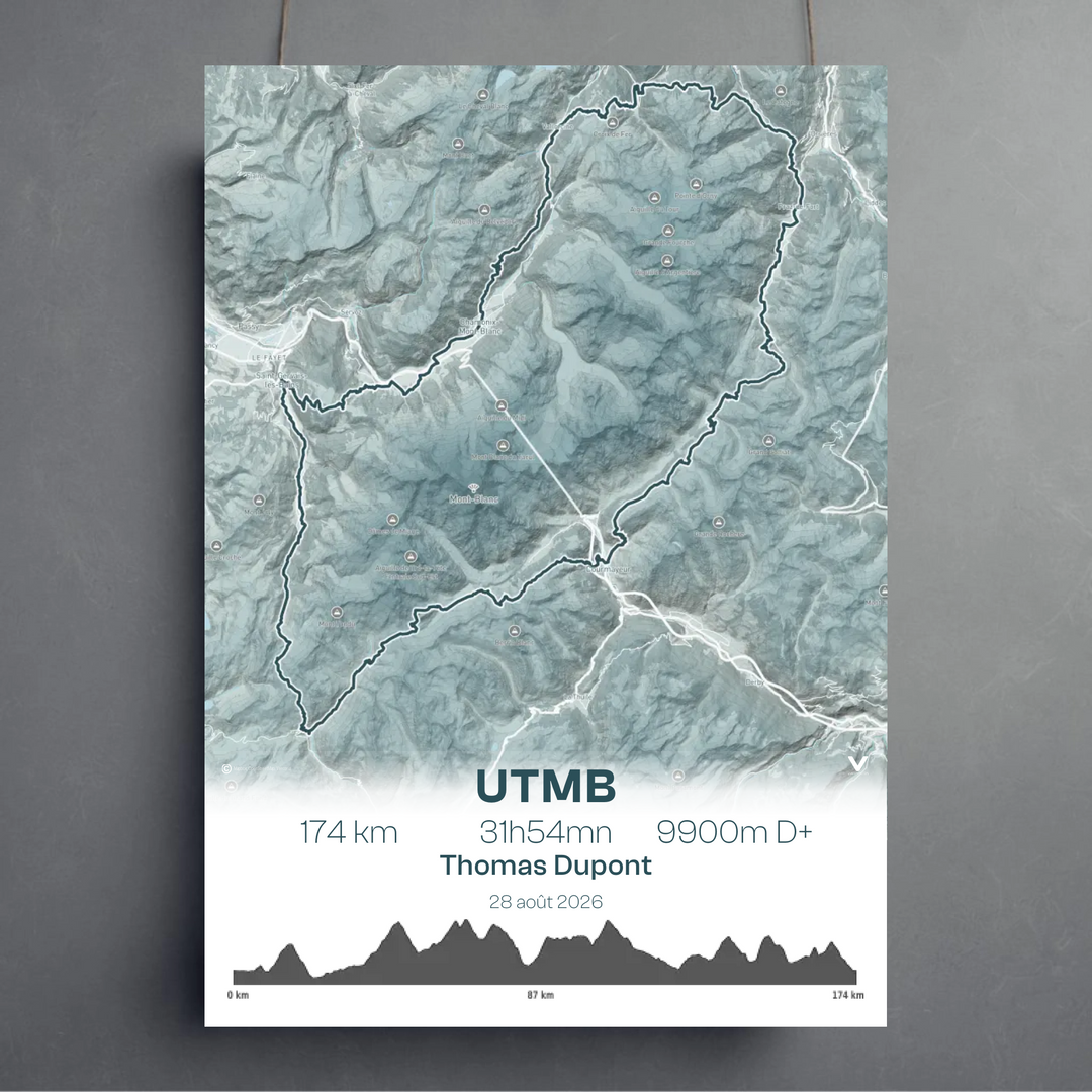 Mon UTMB – Affiche Ultra Trail UTMB personnalisée