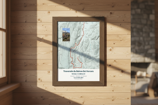 Mon aventure – Affiche trace GPS sur mesure