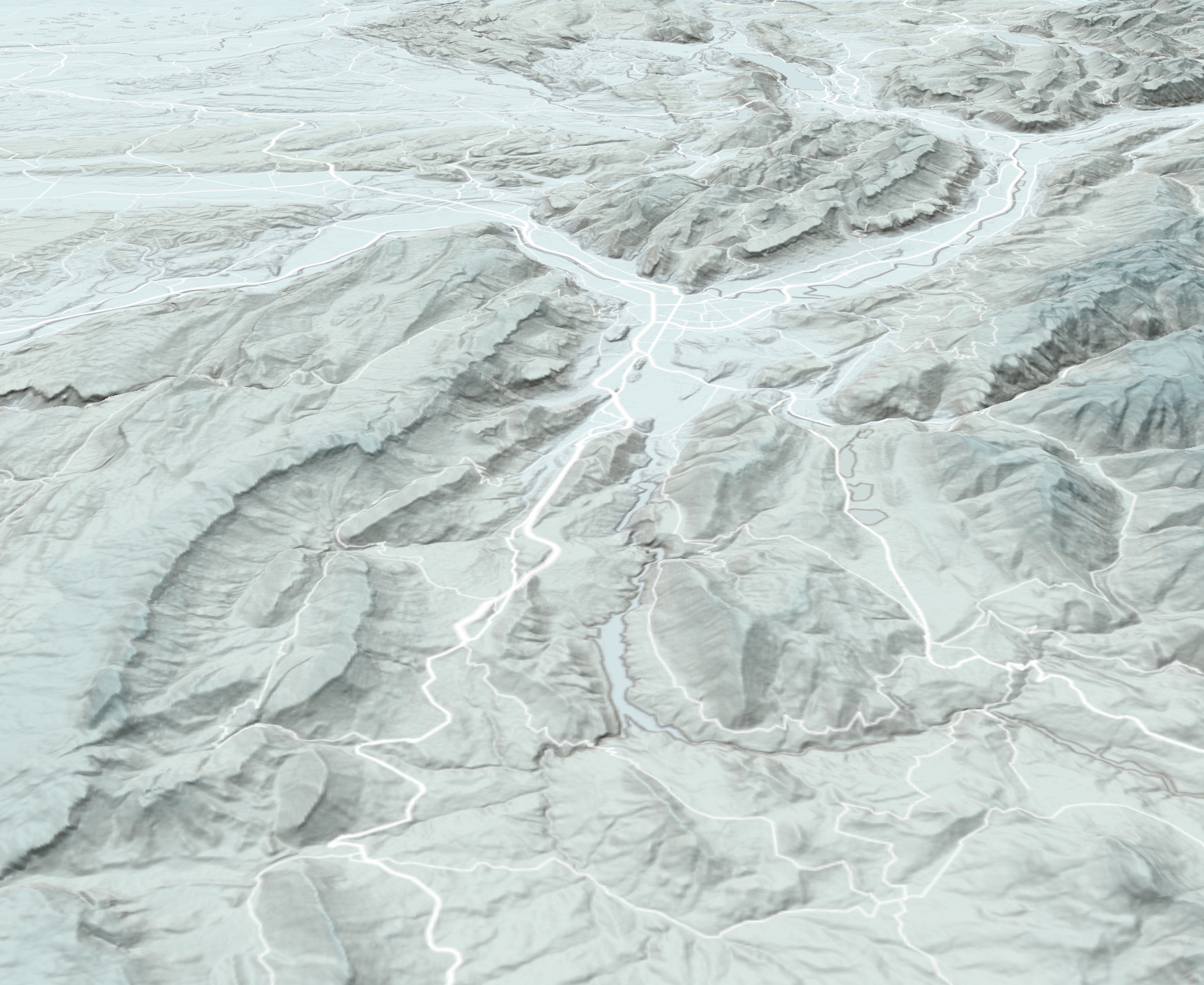 Zoom sur fond de carte Vercoria (autour de Grenoble)