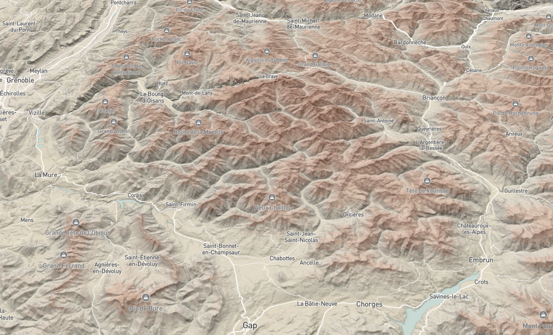 Style cartographique Vercoria Trièves