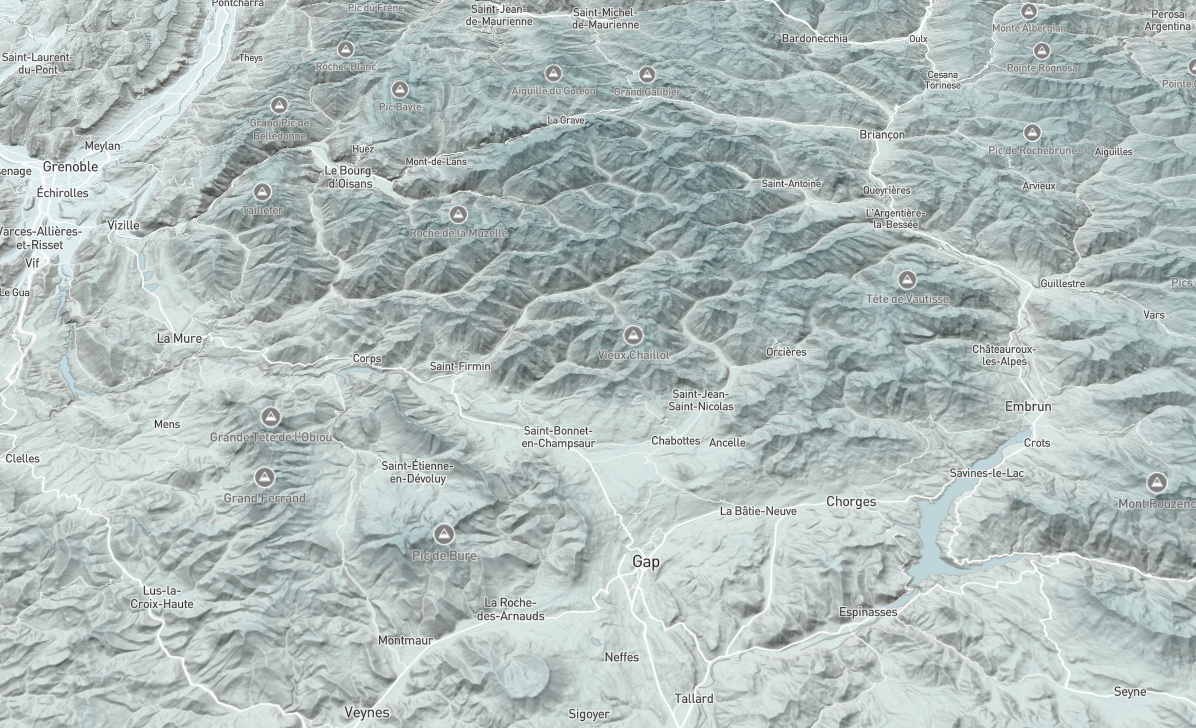 Style cartographique Vercoria Vercors